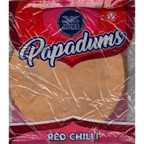Papadum Chilli, Cumin, Plain, Pepper - Lijjat Pappadum